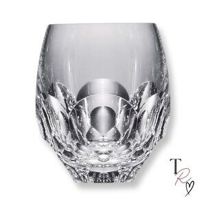 Steuben Glass Tortoise Old Fashioned Tumblers Set of 2 Crystal Made in Germany